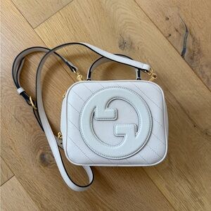 Gucci Cream Crossbody Bag with Gold Accents
